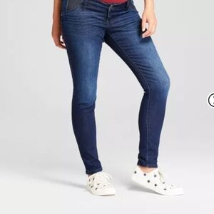 Women's Maternity Under Belly Blue Skinny Jeans
